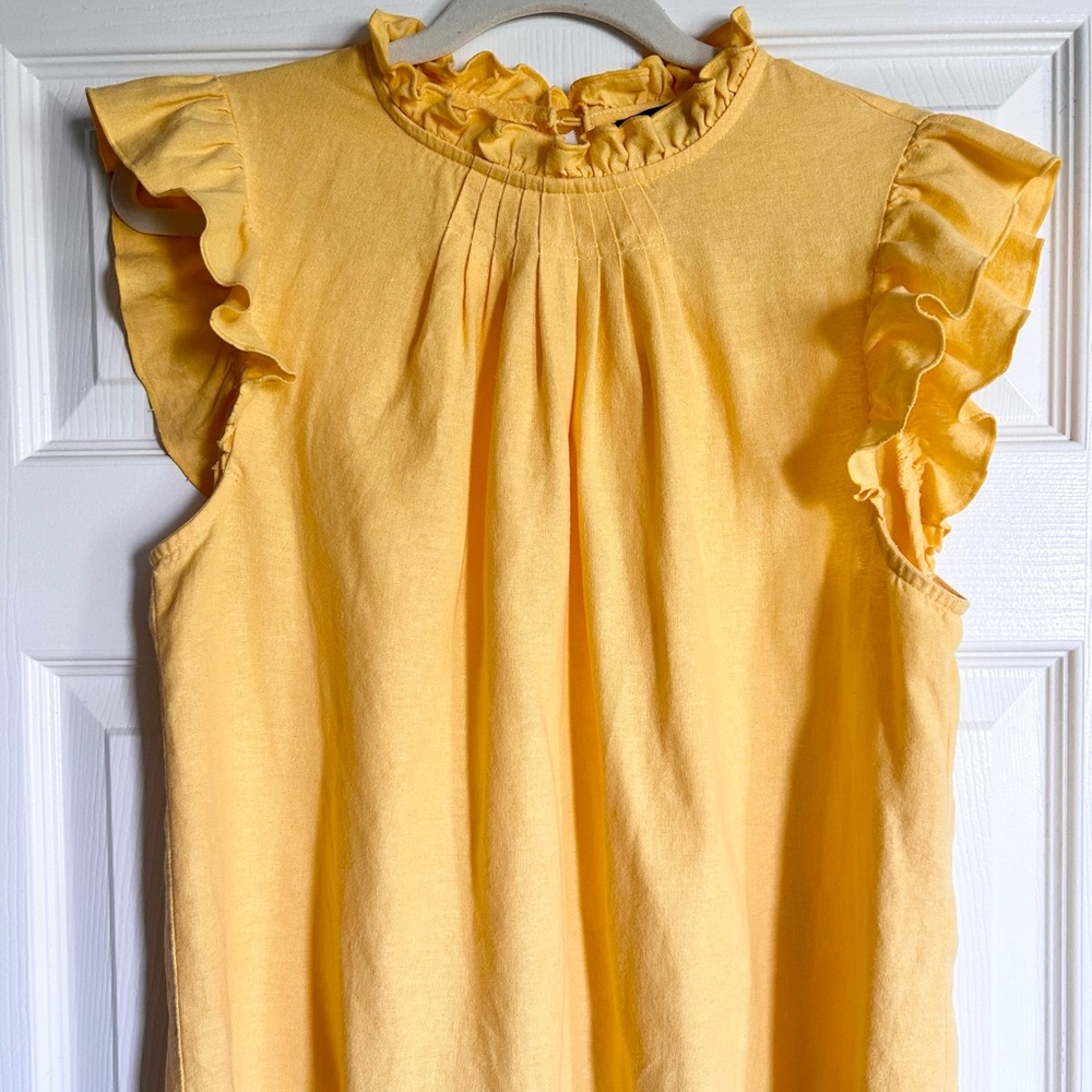 Yellow blouse, size M, feels like linen
